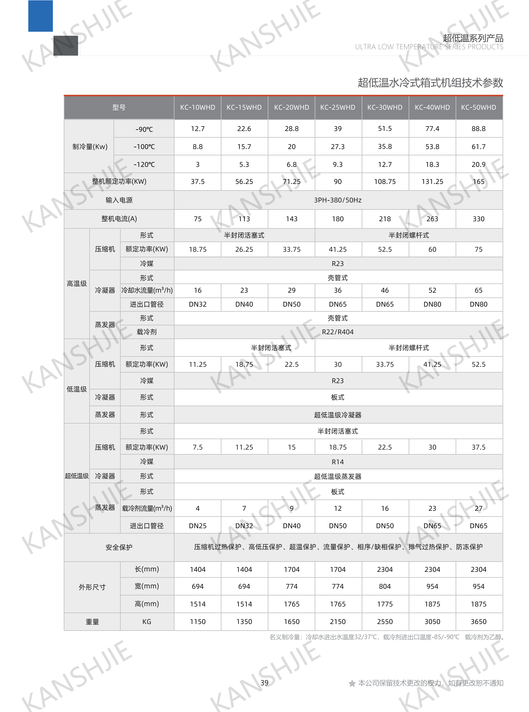 航天航空-110度復疊冷凍機組